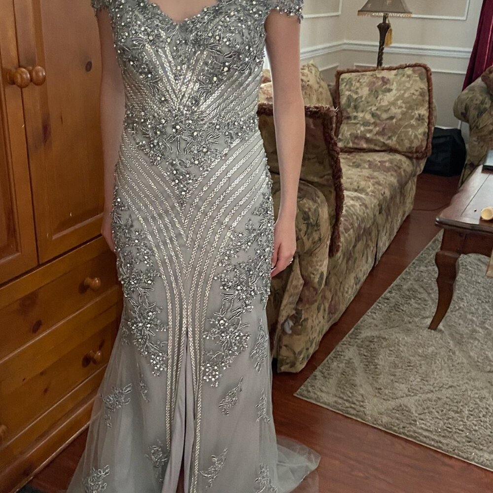 Silver Gown from the Colors Dress Collection at Seng Couture